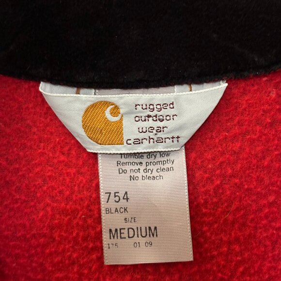 Vintage 80s Carhartt Velour Jacket BLK M - Picture 6 of 8